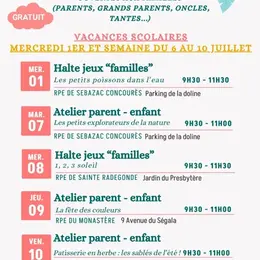 Haltes Jeux Familles : Les petits poissons dans l'eau