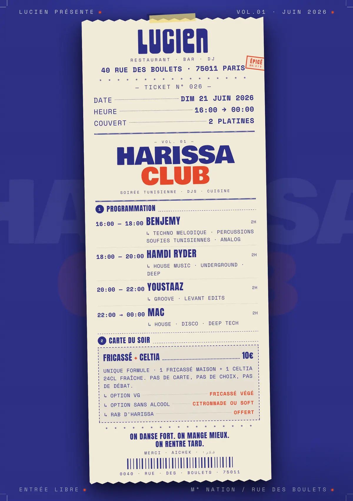 HARISSA CLUB VOL.1: Techno, House et Fricassé