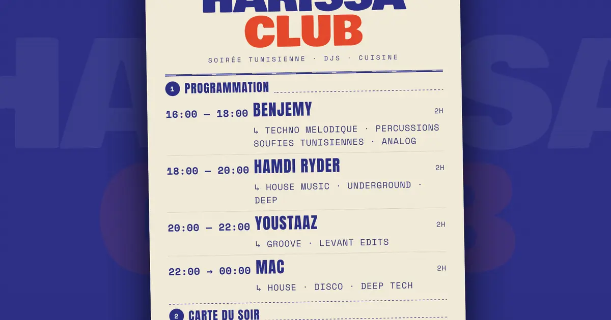 HARISSA CLUB VOL.1: Techno, House et Fricassé