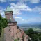 Château du Haut-Koenigsbourg&nbsp;:  Point de vue sur la plaine d'Alsace à partir du grand bastion &copy; Droits réservés