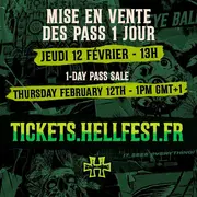 Les pass 1 jour pour le Hellfest en vente aujourd'hui !