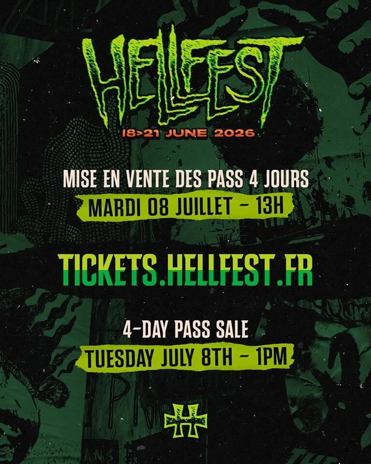 Les pass 4 jours seront en vente le 8 juillet à 13h