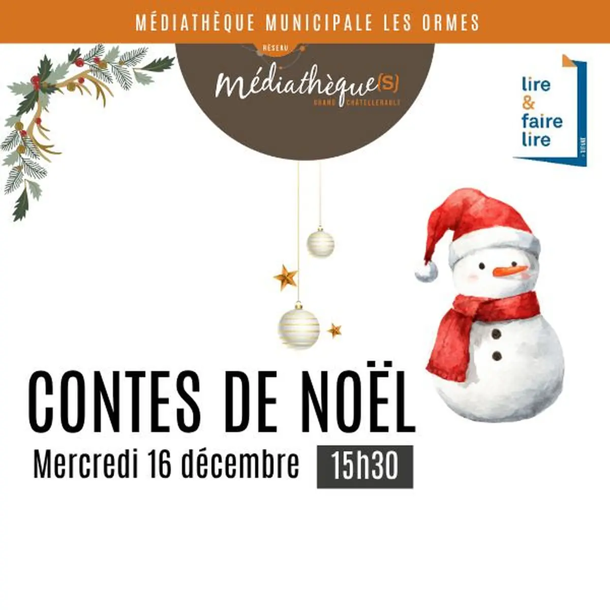 Heure du conte : contes de Noël et goûter