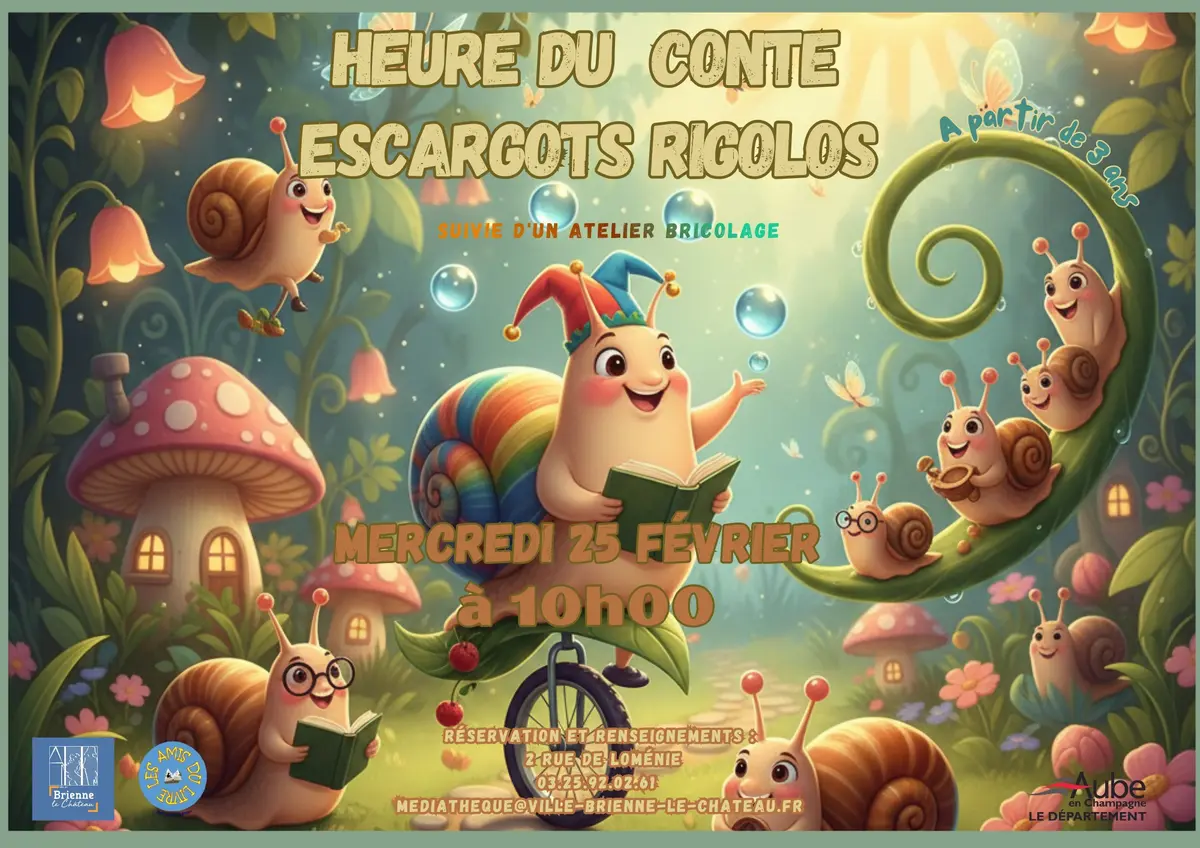 Heure du conte Escargots rigolos