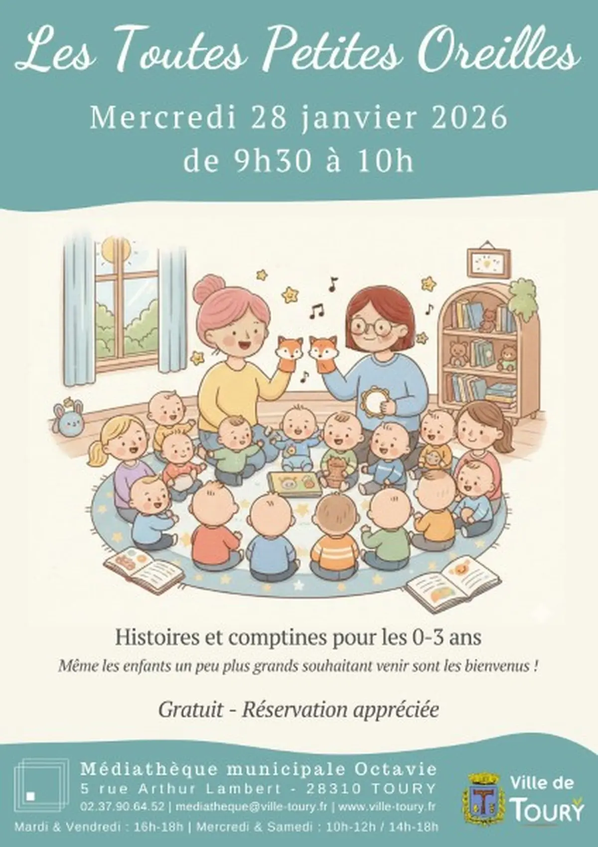 Heure du contes Les Toutes Petites Oreilles (0-3 ans)