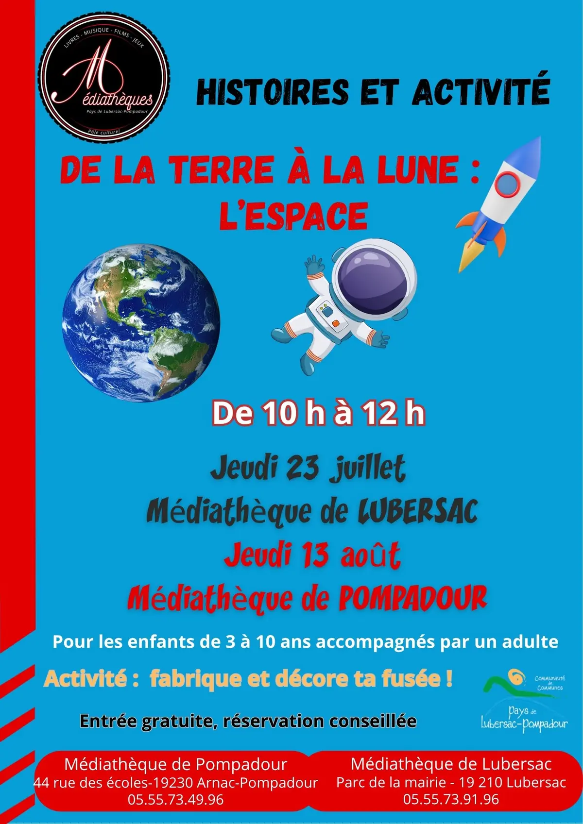 Histoires et activité : De la Terre à la Lune : l'Espace