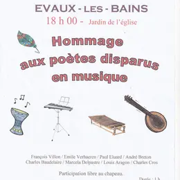 Hommage aux poètes disparus en musique