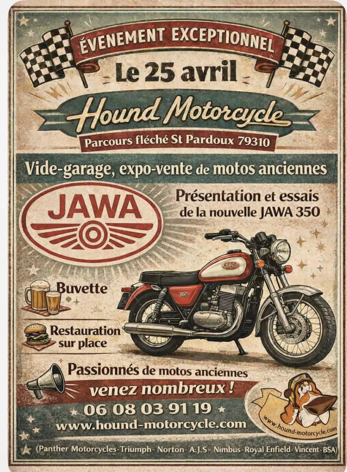 Hound Motorcycle : exposition motos anciennes