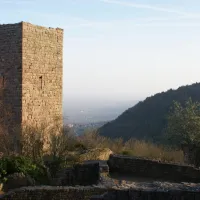 Husseren-les-Châteaux vue depuis le Schlossberg, à 590m DR