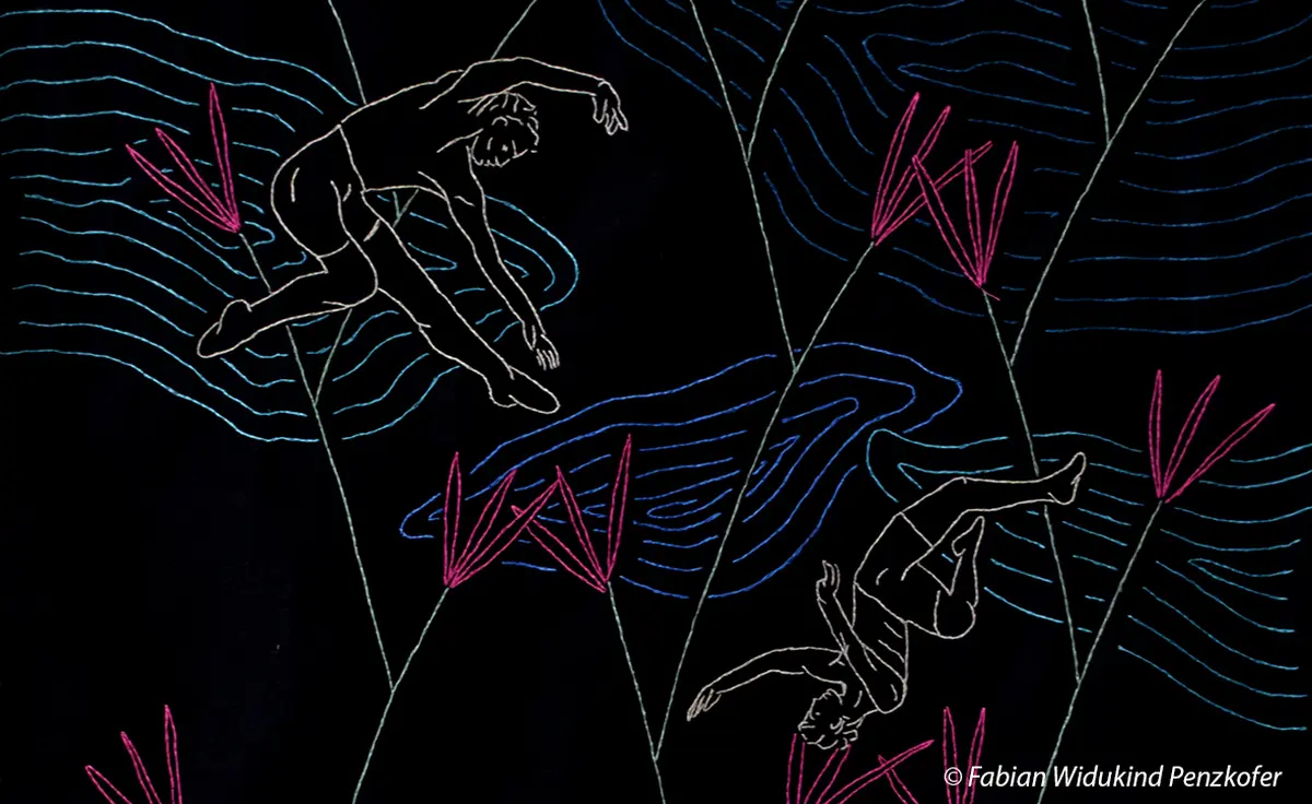 I watched myself in a red melon tree