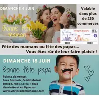 Idée cadeau fêtes des mères/pères : les bons vitrines de Mulhouse ! DR