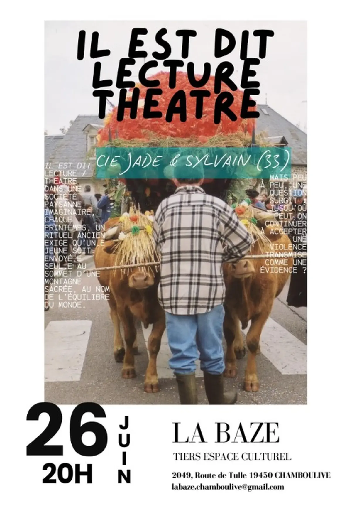 Il est dit lecture théatre