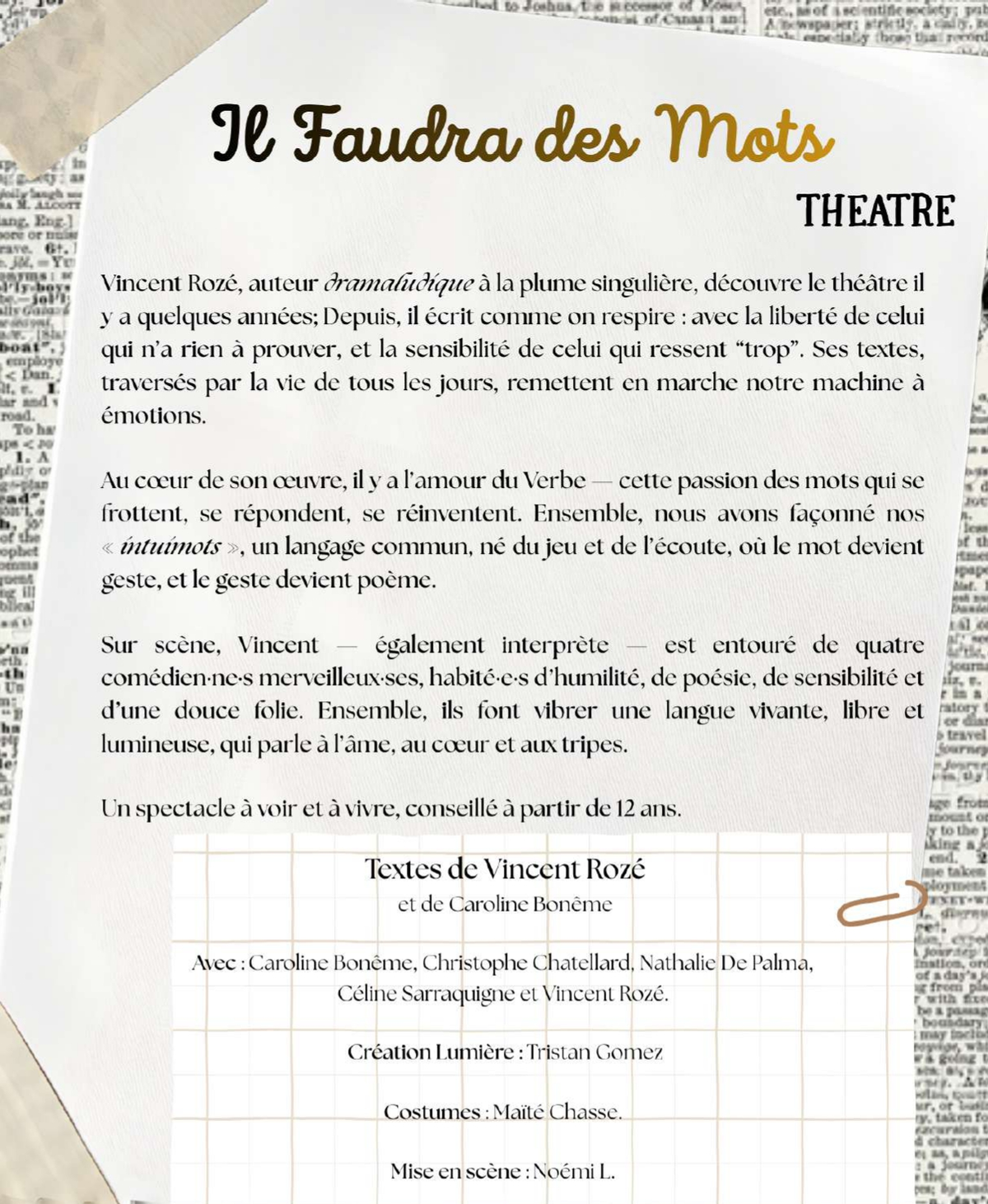 Il Faudra Des Mots