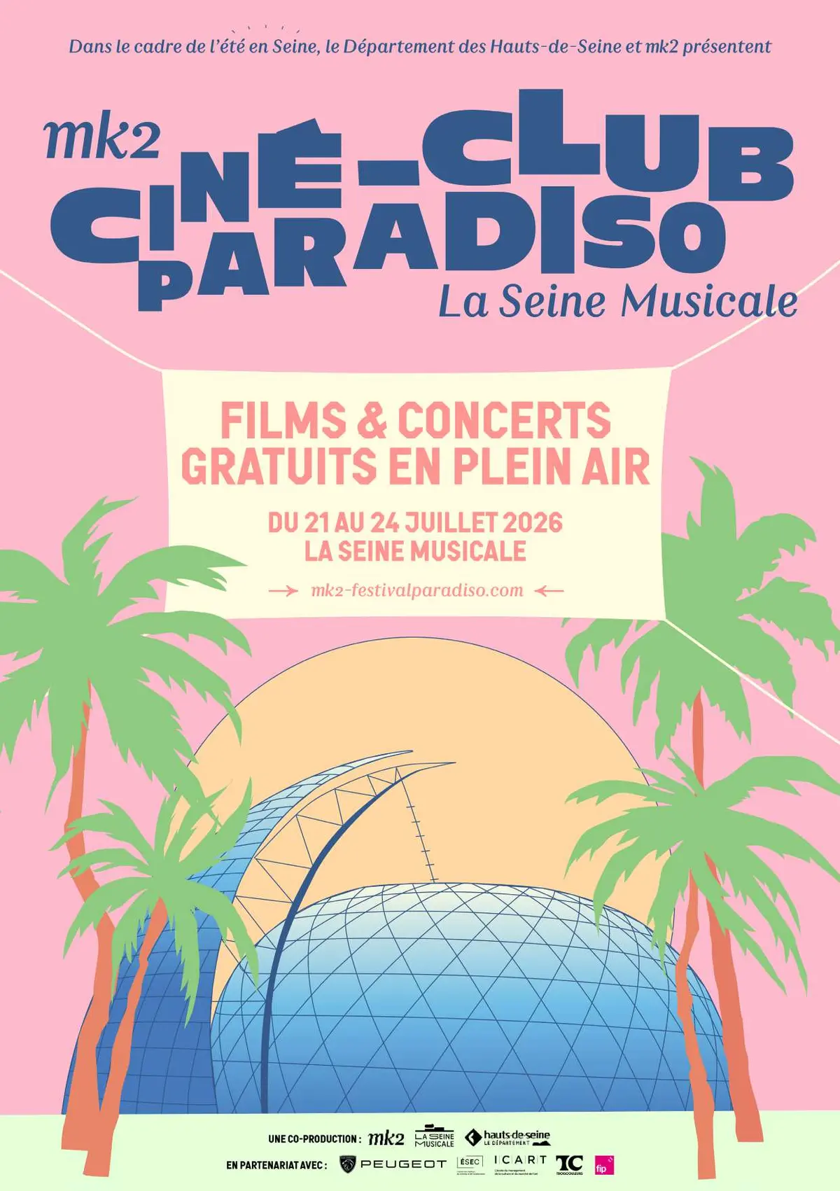Ciné-concert en plein air à Boulogne-Billancourt : le Ciné-Club Paradiso à La Seine Musicale