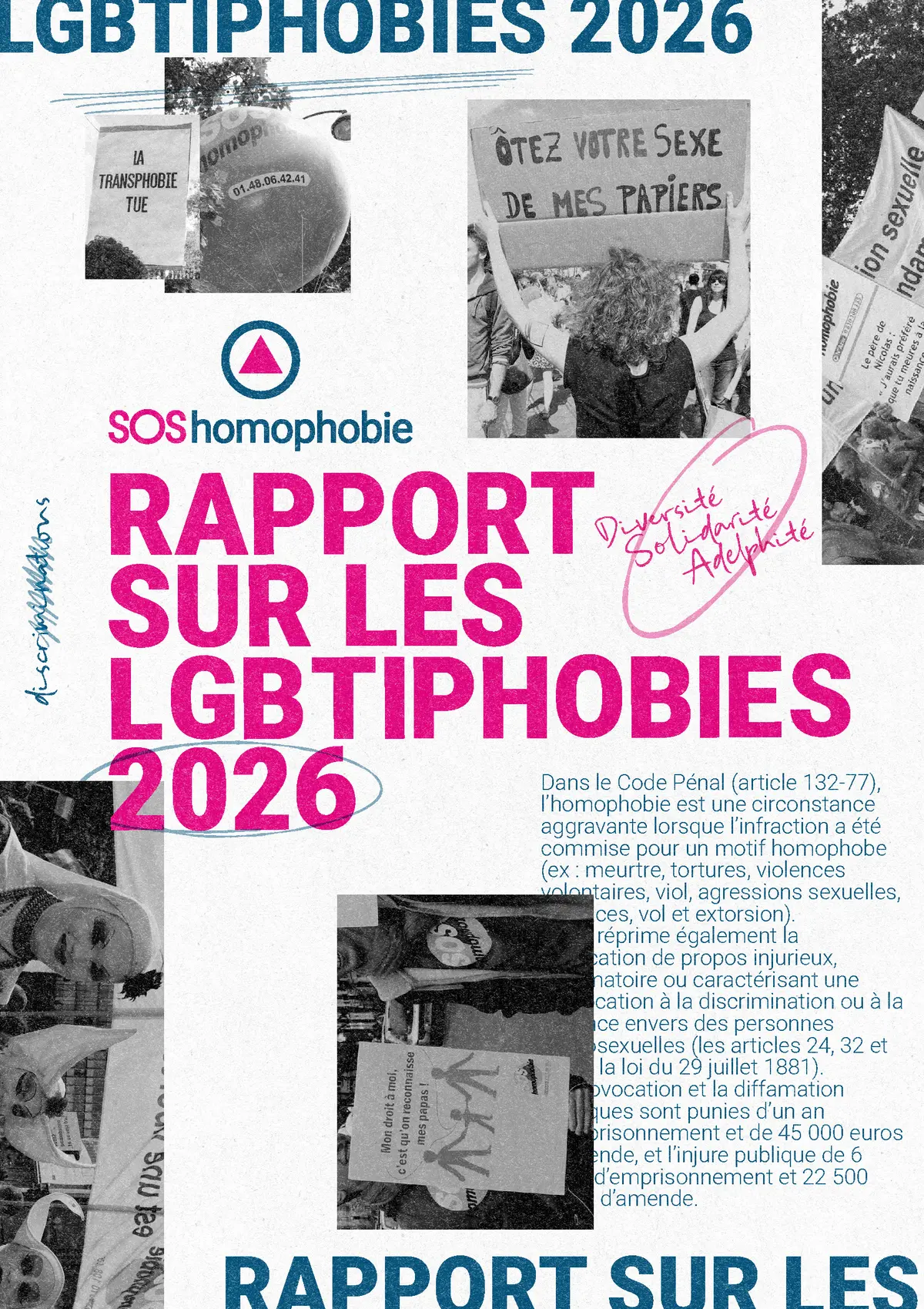 1 771 cas de LGBTIphobies recensés en France en 2025 : le rapport alarmant de SOS homophobie révèle une hausse inquiétante des violences et discriminations