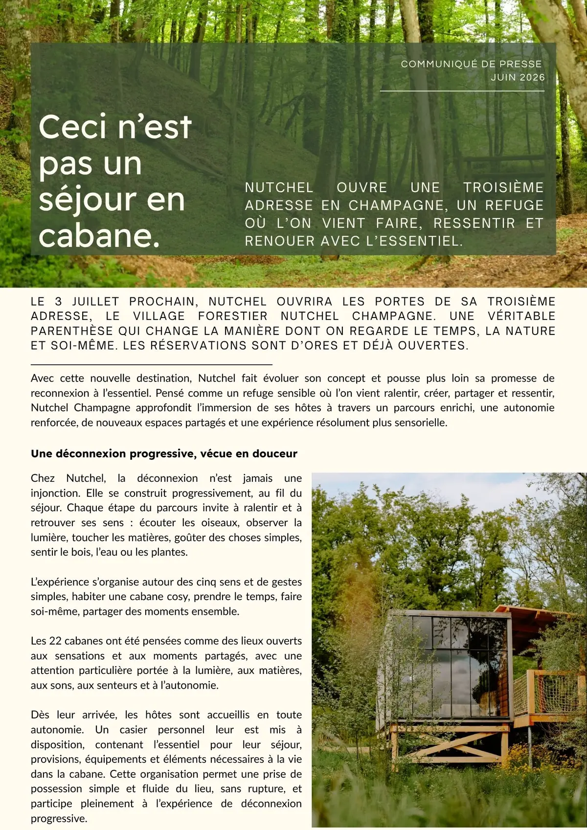 Un village forestier avec 22 cabanes ouvre près de Troyes en juillet 2026 et les réservations sont déjà lancées