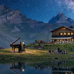 Festival de piano en plein air à l'Alpage du Lac de Gers, à Samoëns