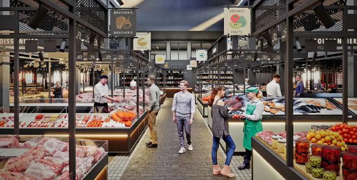 La Halle de la Varenne à Paris vient de rouvrir après une rénovation architecturale et les Parisiens découvrent un marché couvert complètement transformé