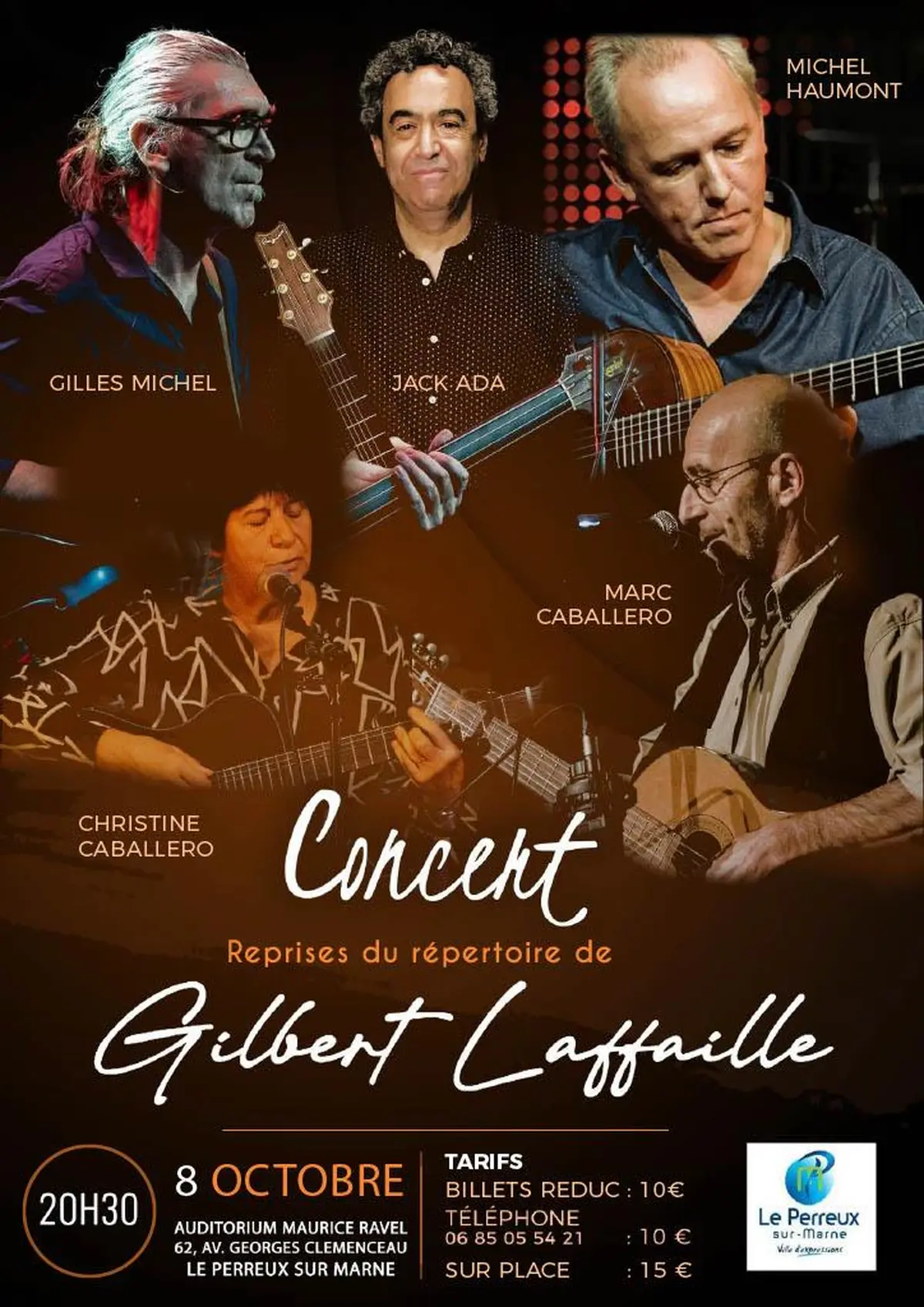 Concert de reprises de Gilbert Laffaille au Perreux-sur-Marne