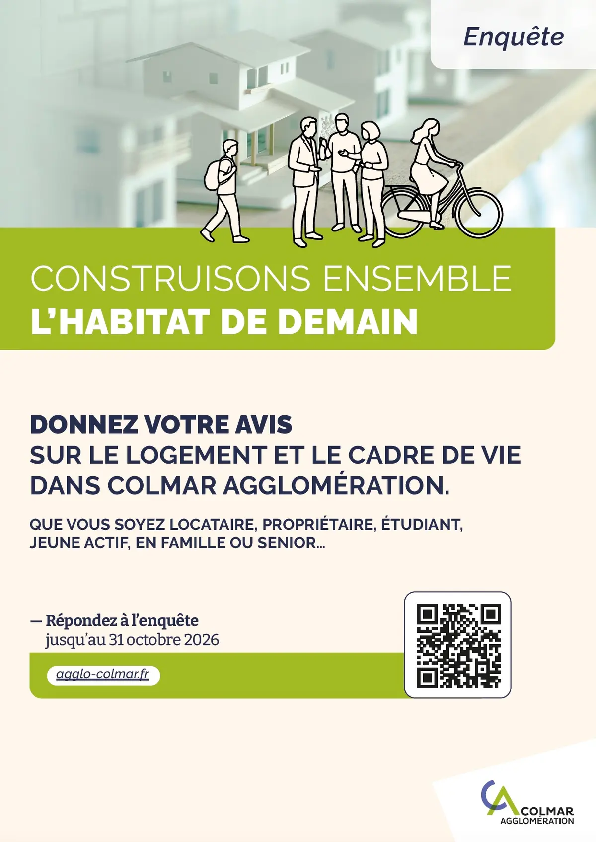 Enquête sur l'habitat et le logement à Colmar Agglomération : donnez votre avis sur votre cadre de vie