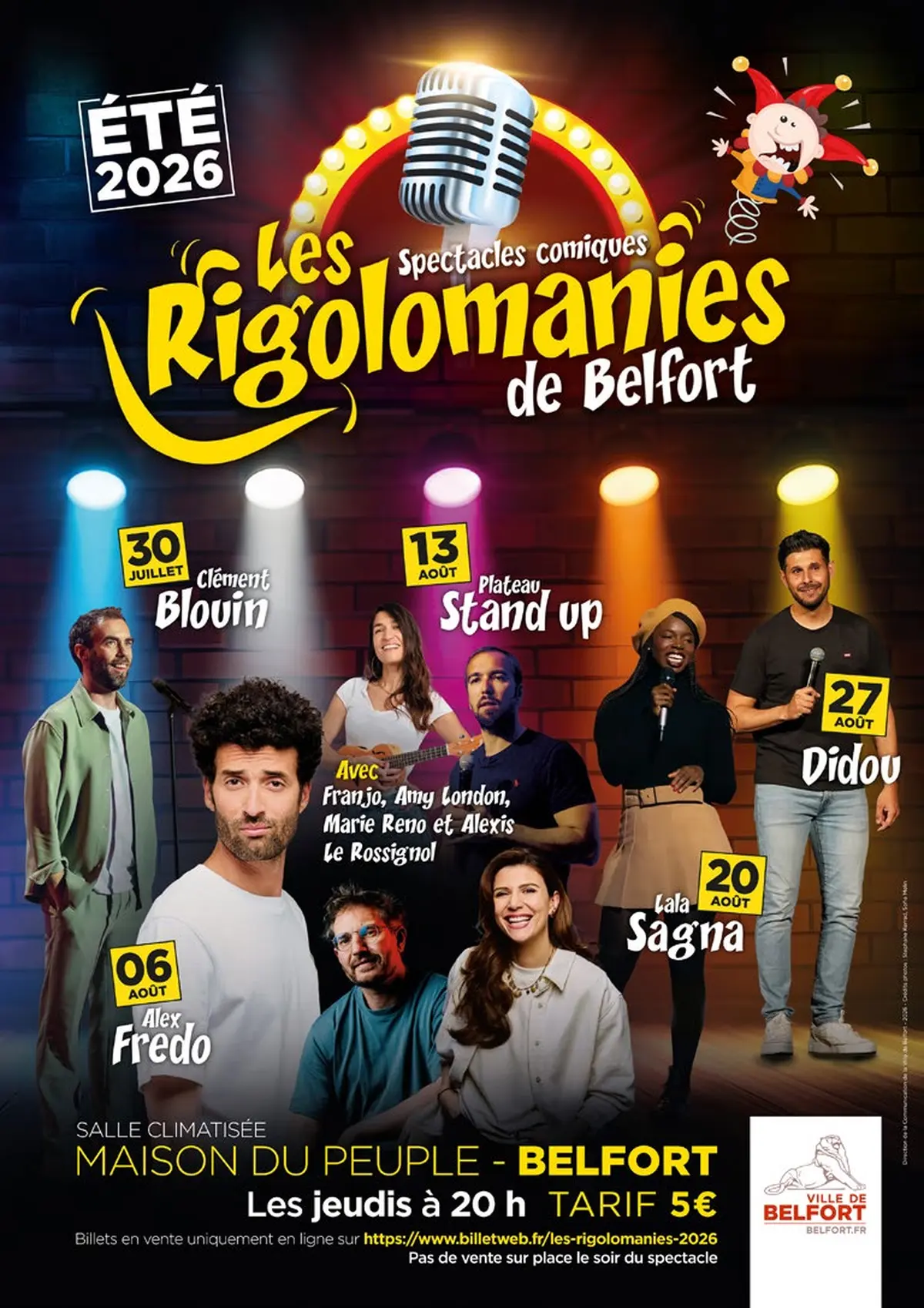Les Rigolomanies : cinq soirées de spectacles humoristiques à Belfort