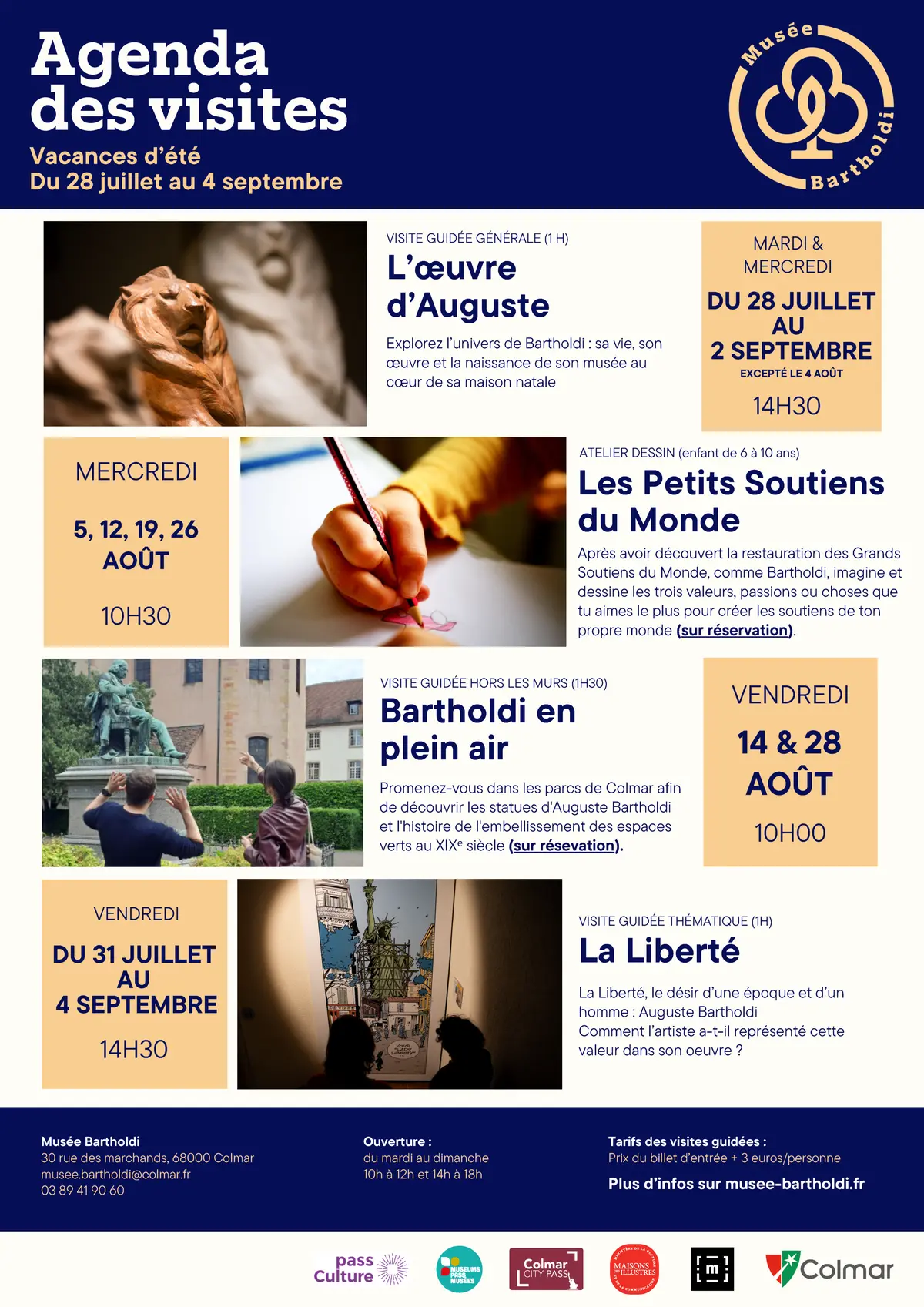 Visites guidées et ateliers au musée Bartholdi de Colmar