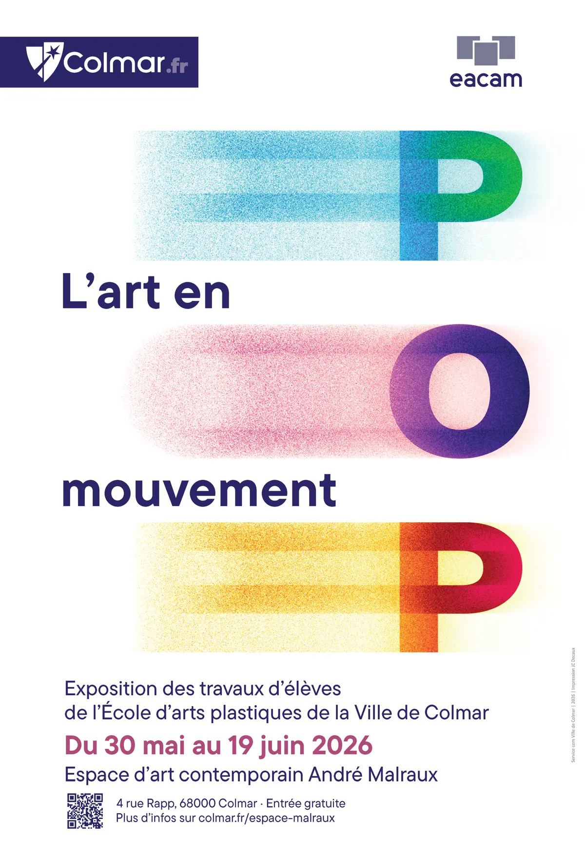 POP, l'art en mouvement : exposition des élèves de l'École d'arts plastiques de Colmar