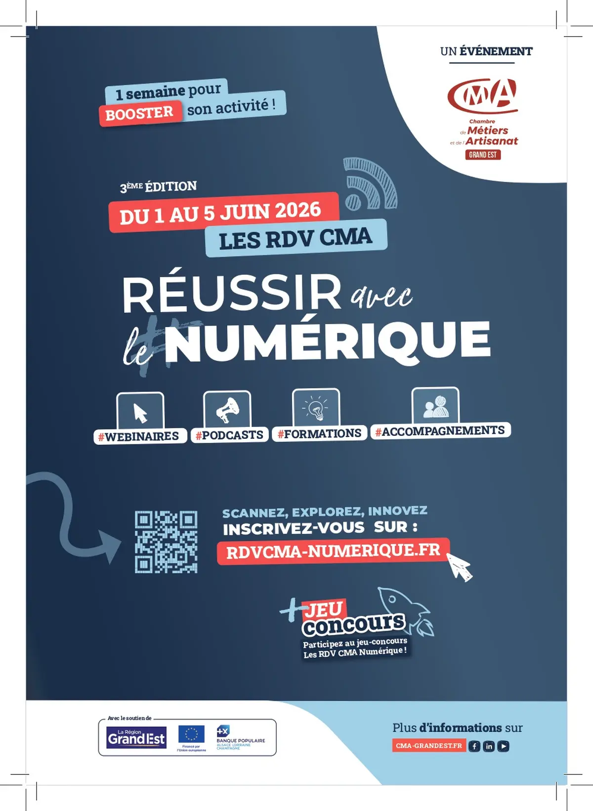 RDV CMA : webinaires, podcasts et afterworks pour réussir avec le numérique