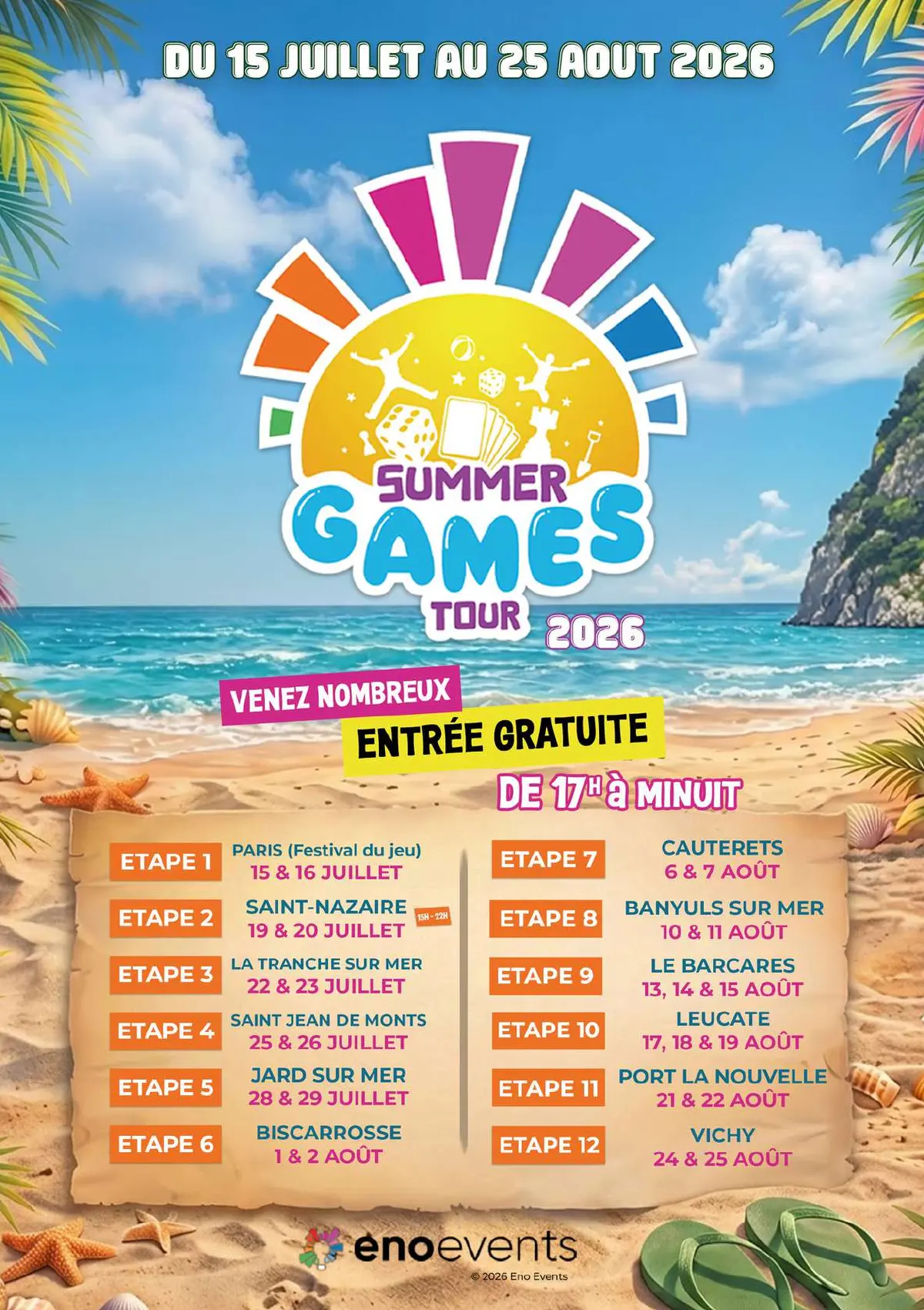 Le Summer Games Tour 2026, le grand festival de jeux en famille qui sillonne la France cet été