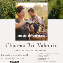 Immersion vendanges - Château Rol Valentin
