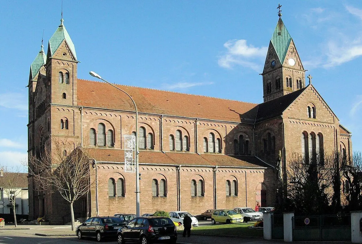 La Basilique du Sacré-Cœur à Lutterbach.