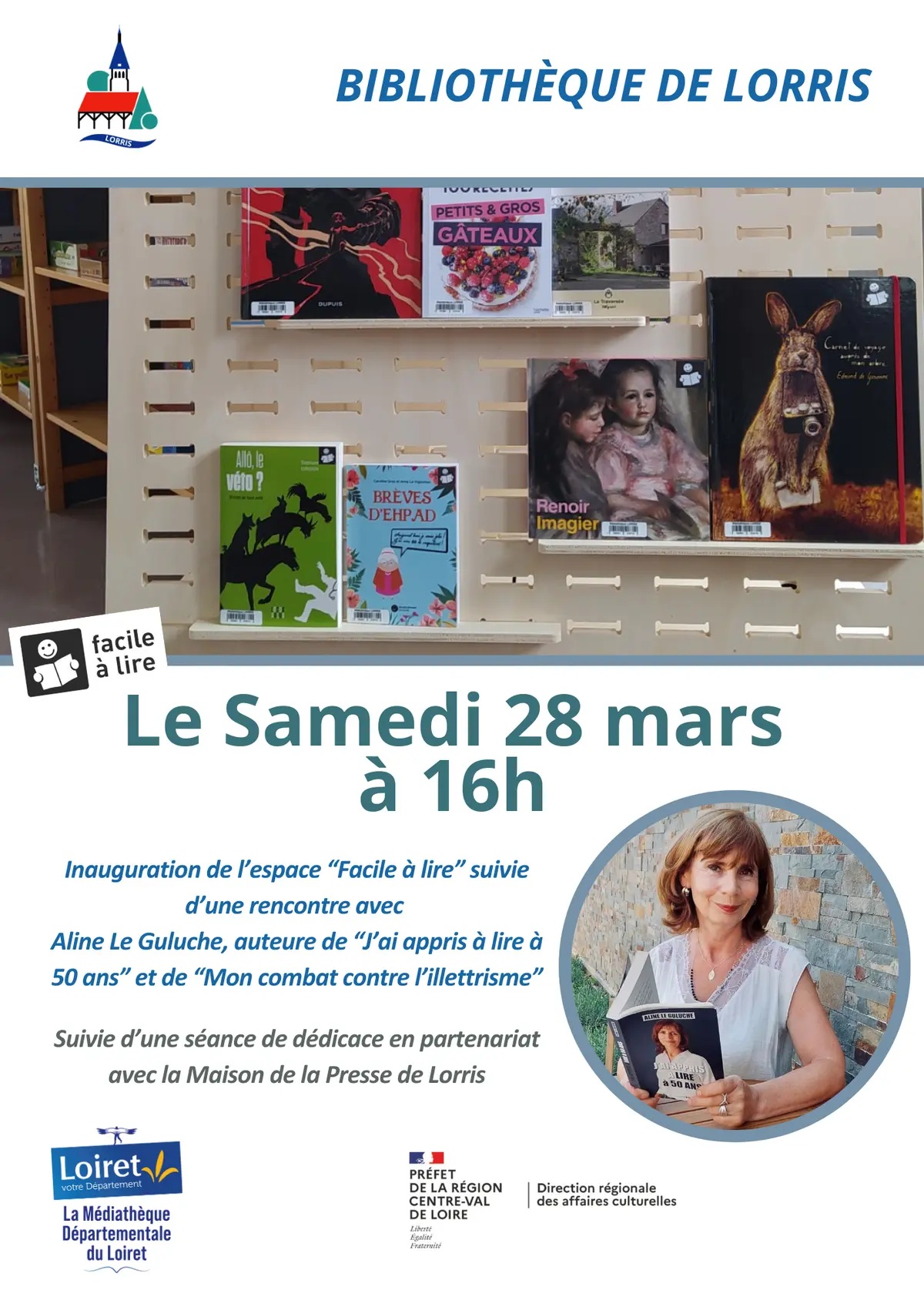 Inauguration de l'espace Facile à Lire et rencontre d'une auteure