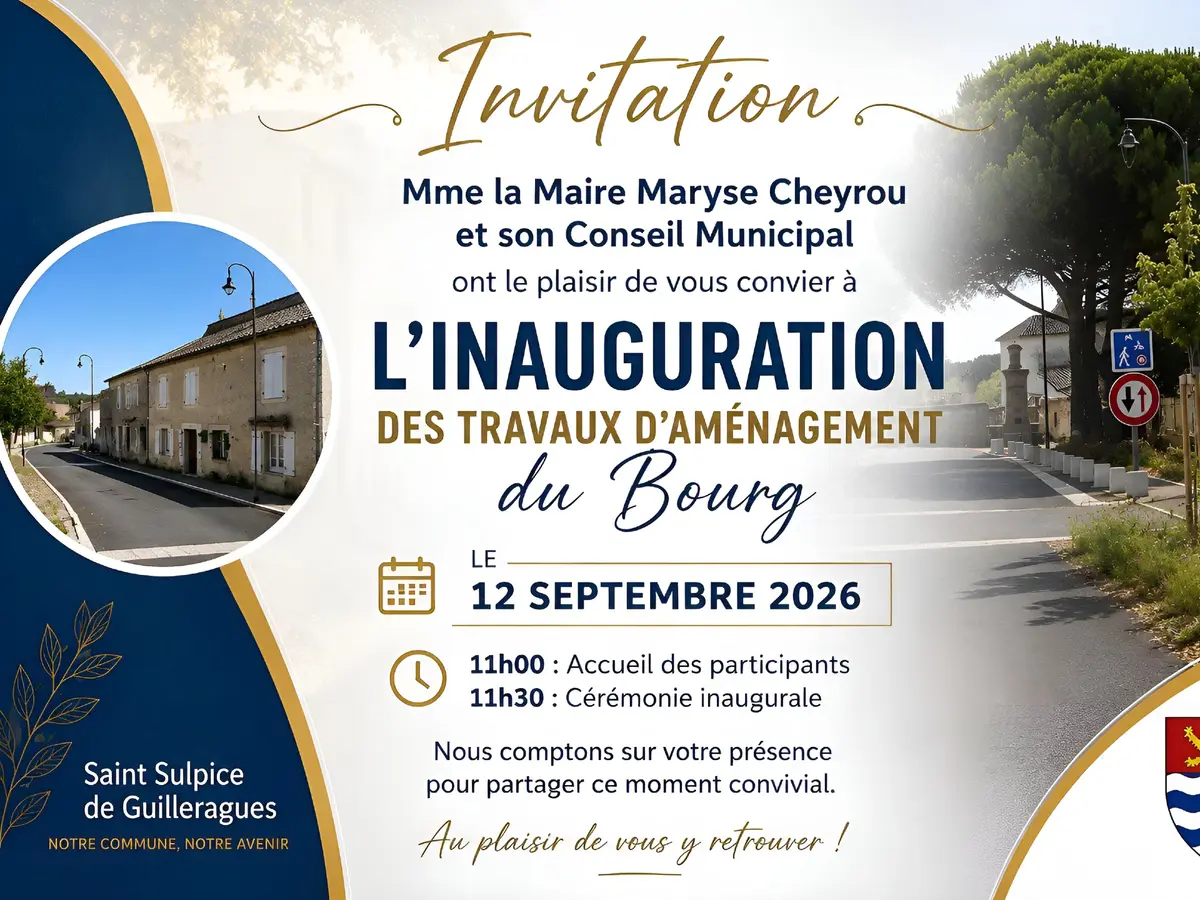Inauguration des travaux d'aménagement du bourg