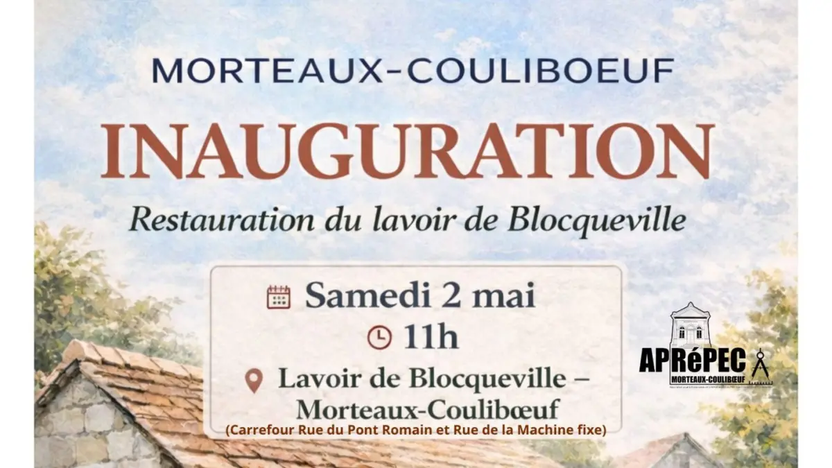 Inauguration des travaux de restauration du Lavoir de Blocqueville à Morteaux-Couliboeuf