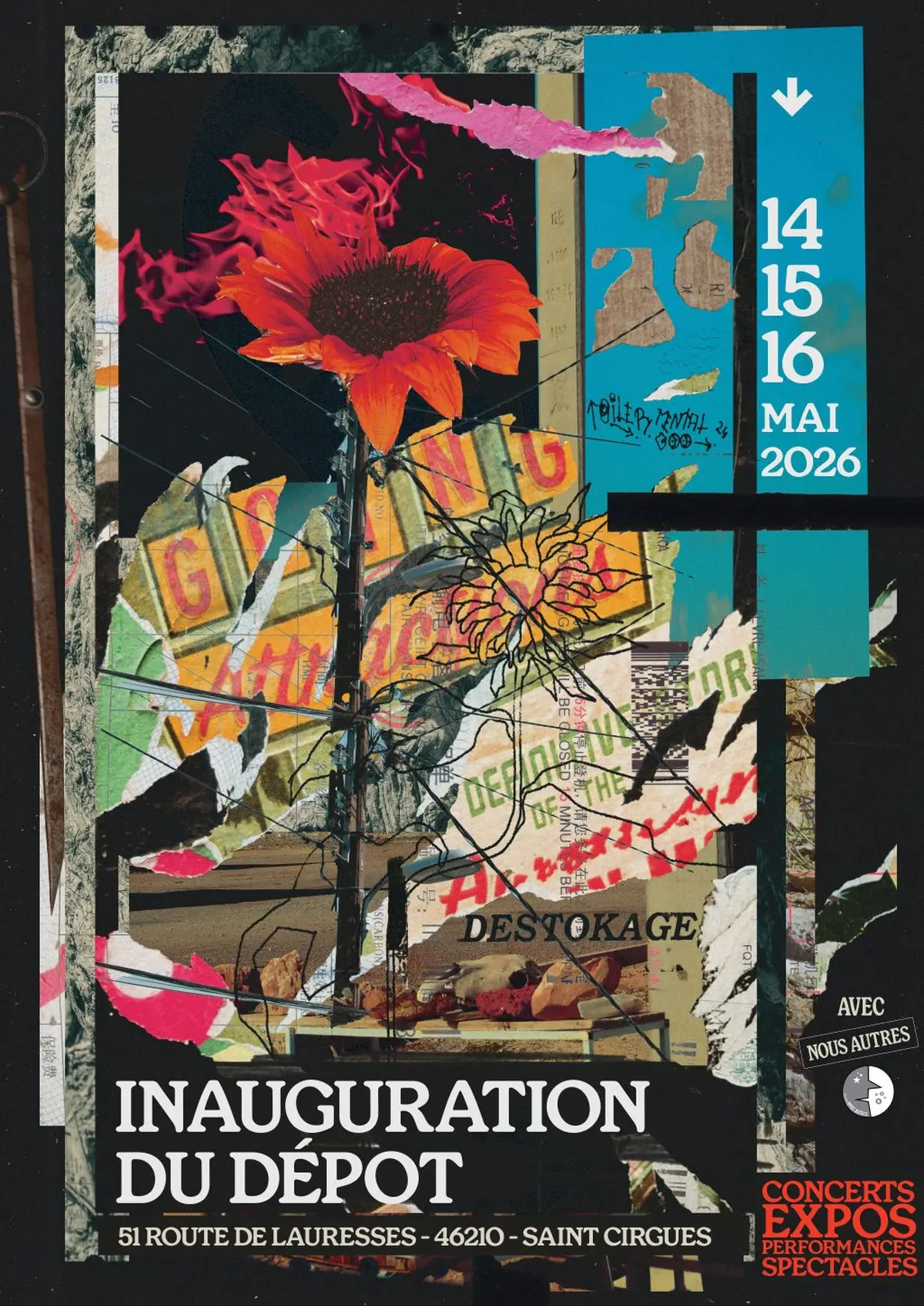 Inauguration du Dépôt à Saint-Cirgues,  atelier artistique