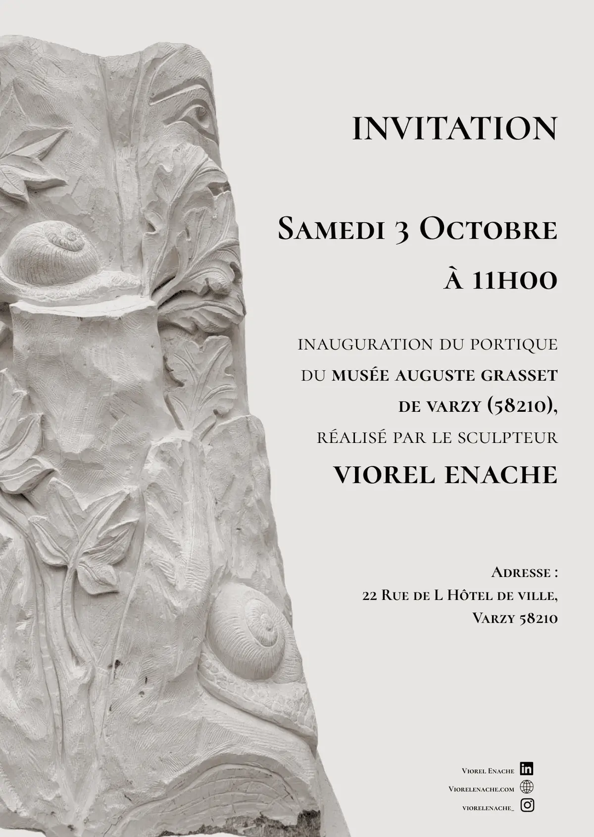 Inauguration du portique du Musée Auguste Grasset