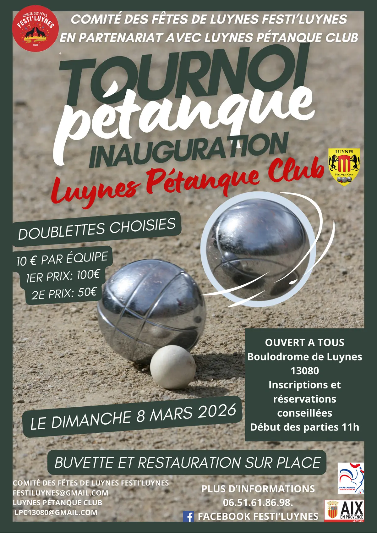 Inauguration Luynes Pétanque Club