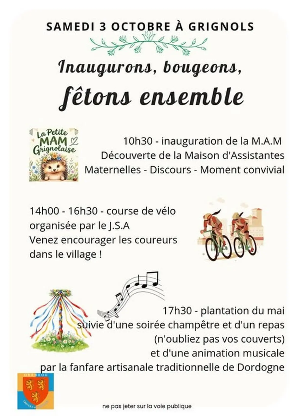 Inaugurons, bougeons, fêtons ensemble