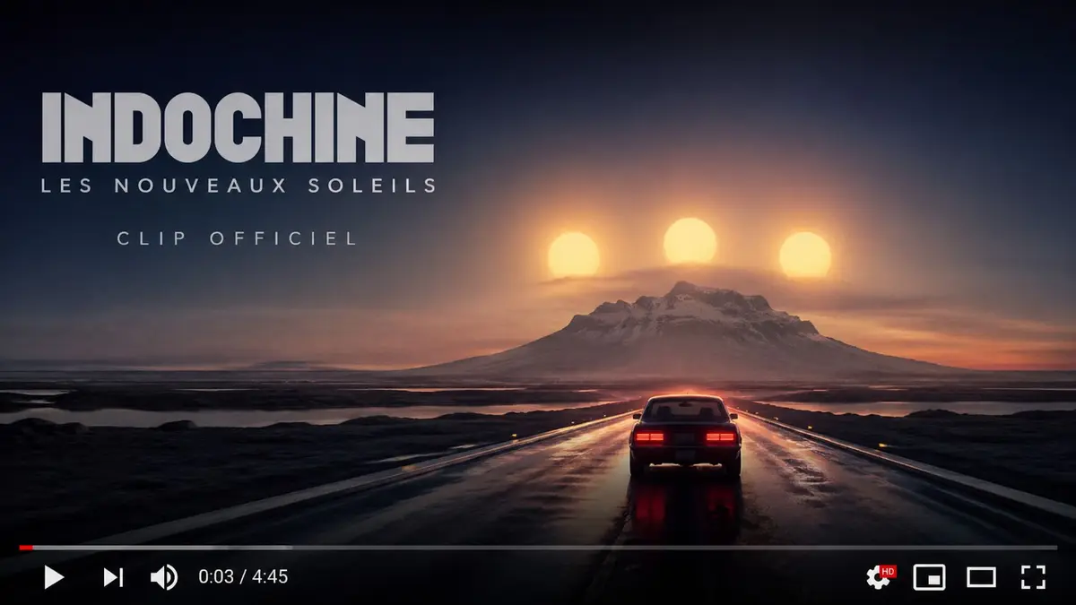 Indochine dévoile le clip des Nouveaux Soleils, réalisé avec l'intelligence artificielle