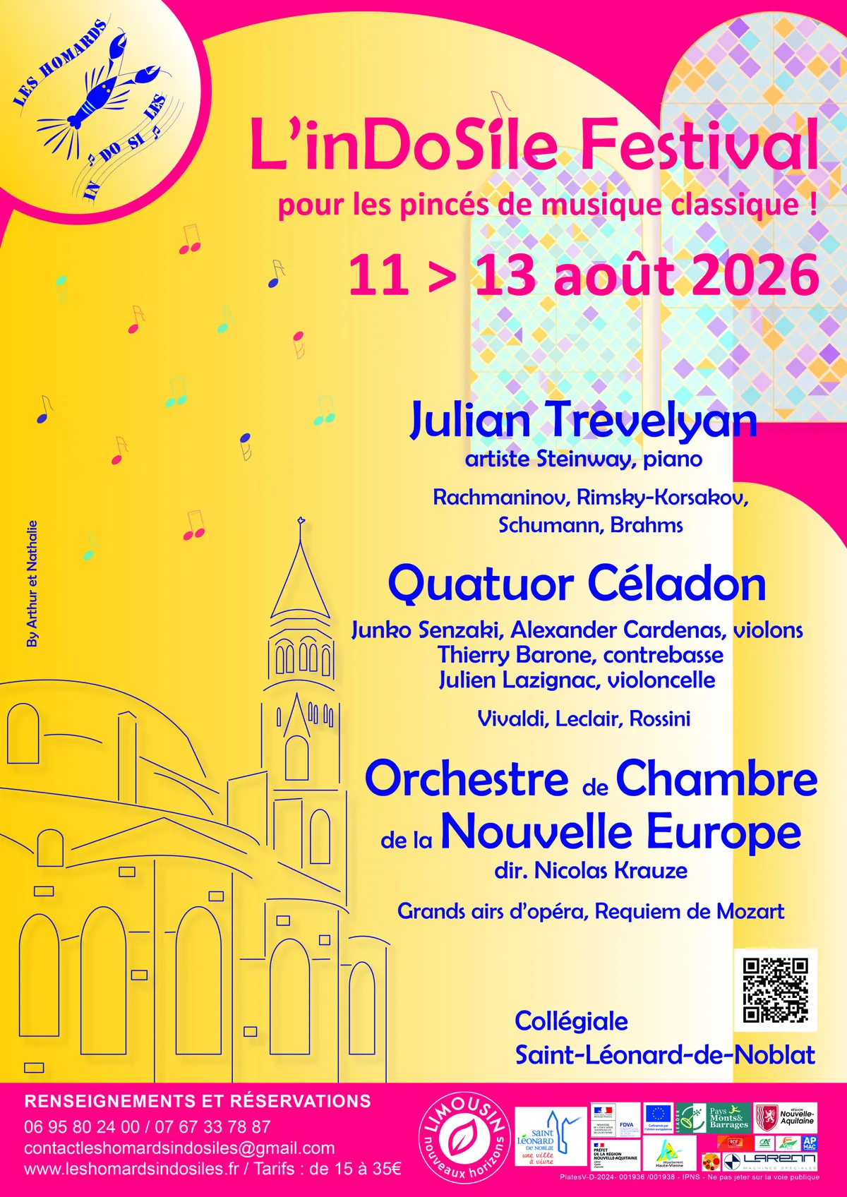 InDoSile Festival - mercredi 12 août 2026, 20h - Quatuor Céladon