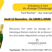 Initiation à l'art du dosage Champagne