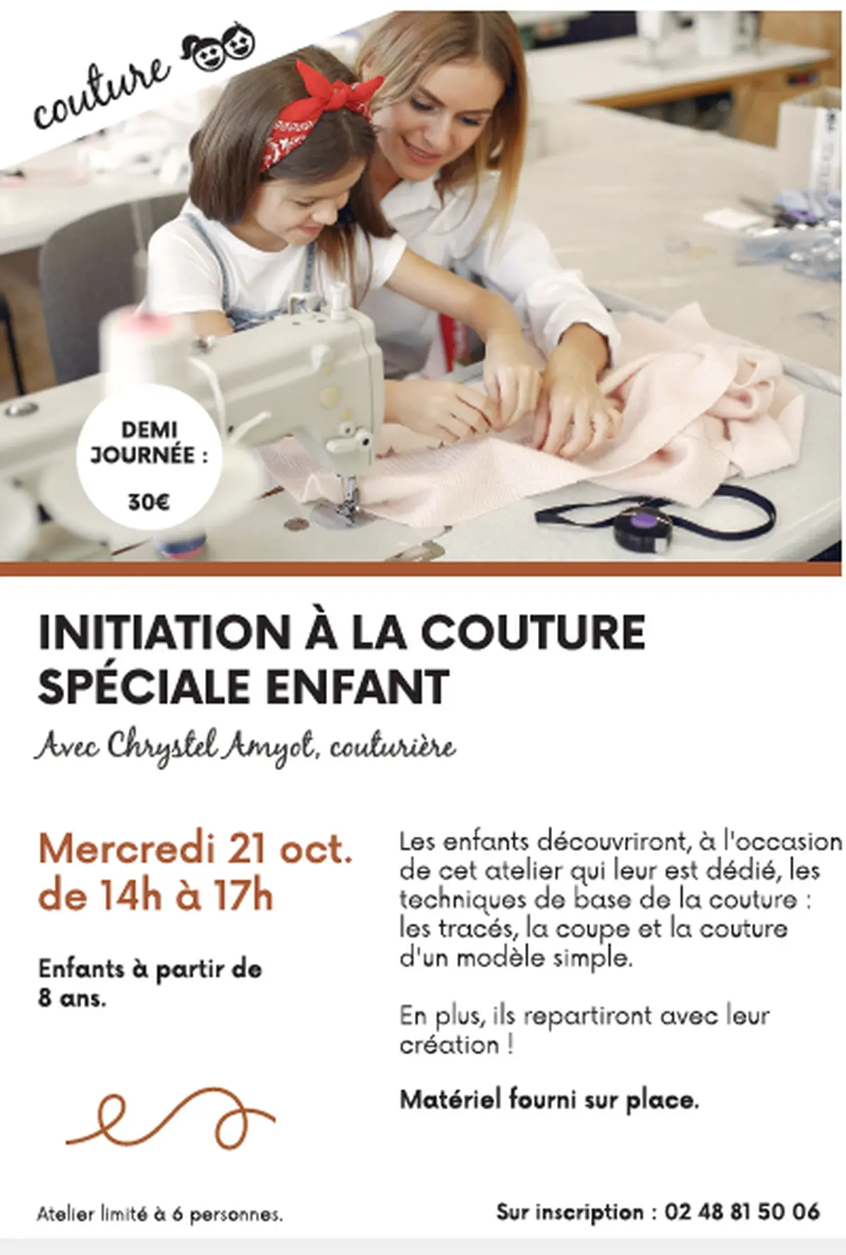 Initiation à la couture spéciale enfant