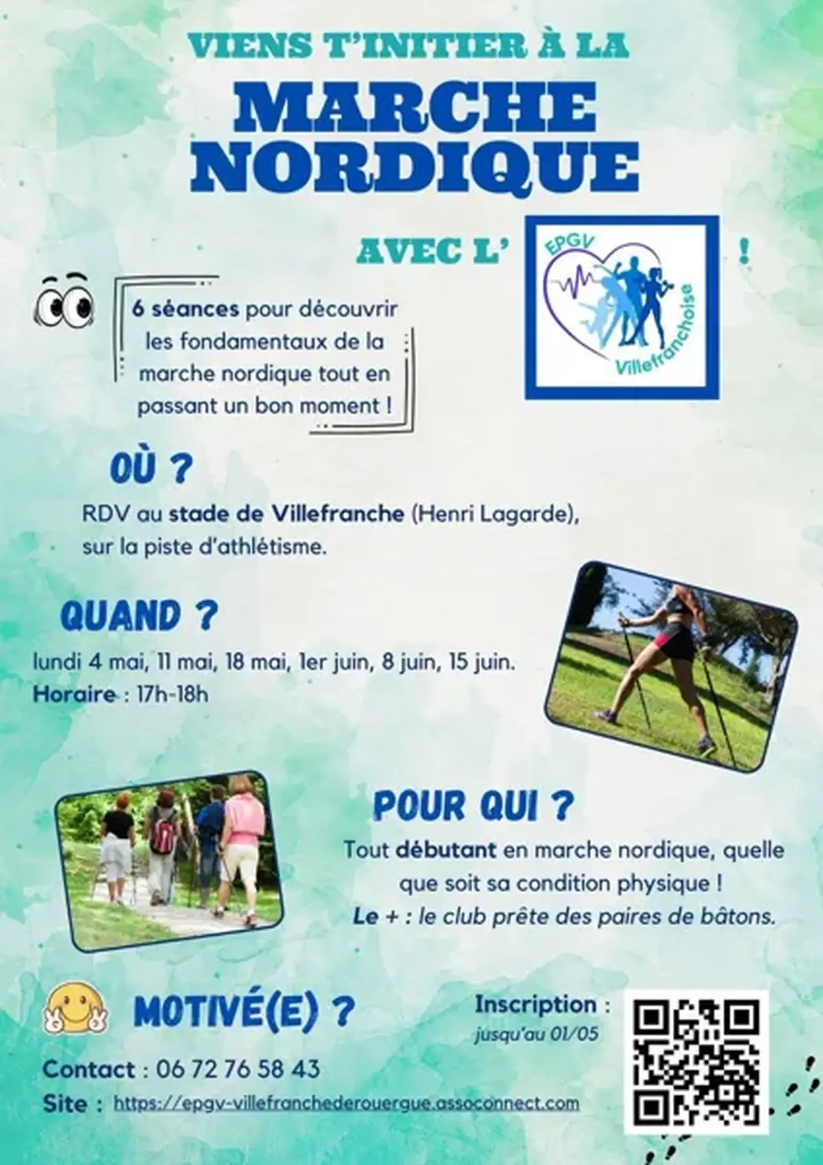 Initiation à la marche nordique