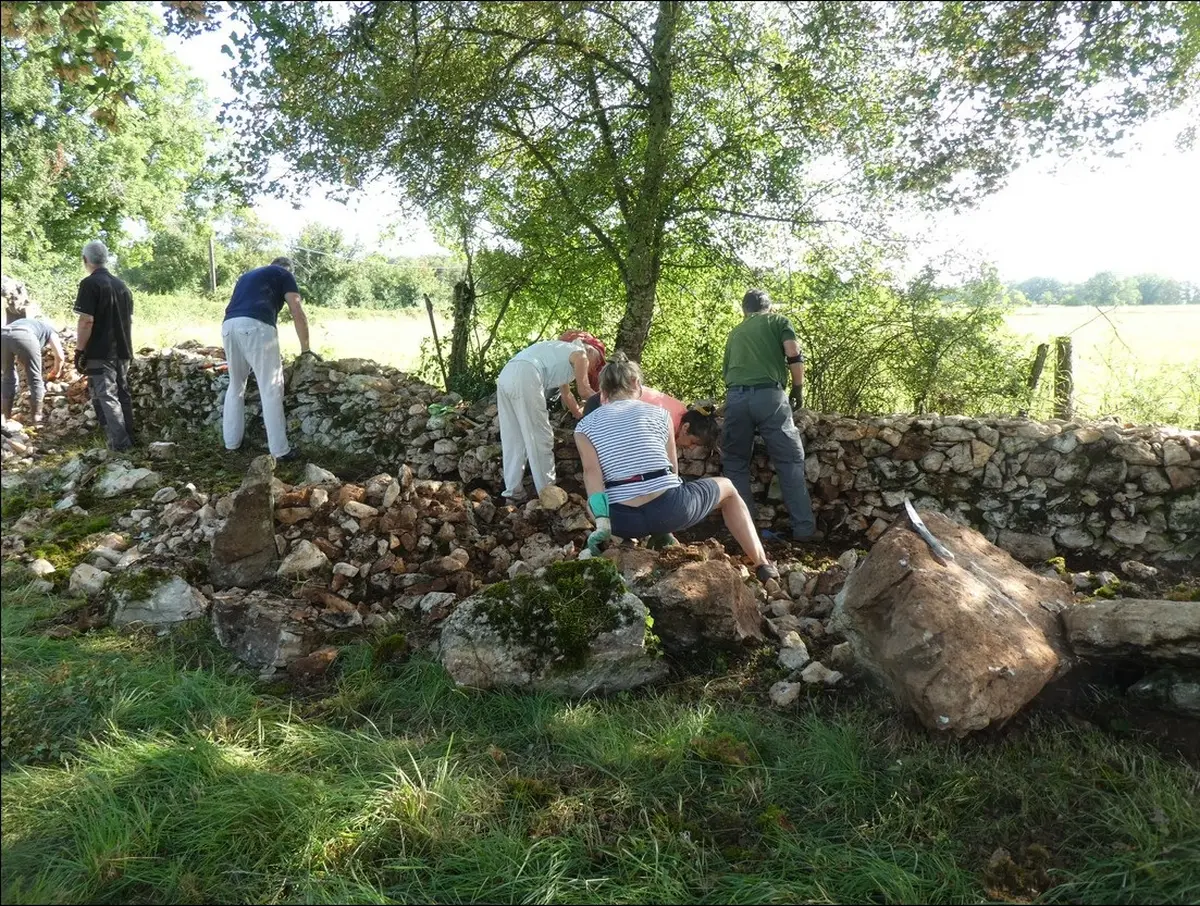 Initiation à la réfection de murets en pierre sèche