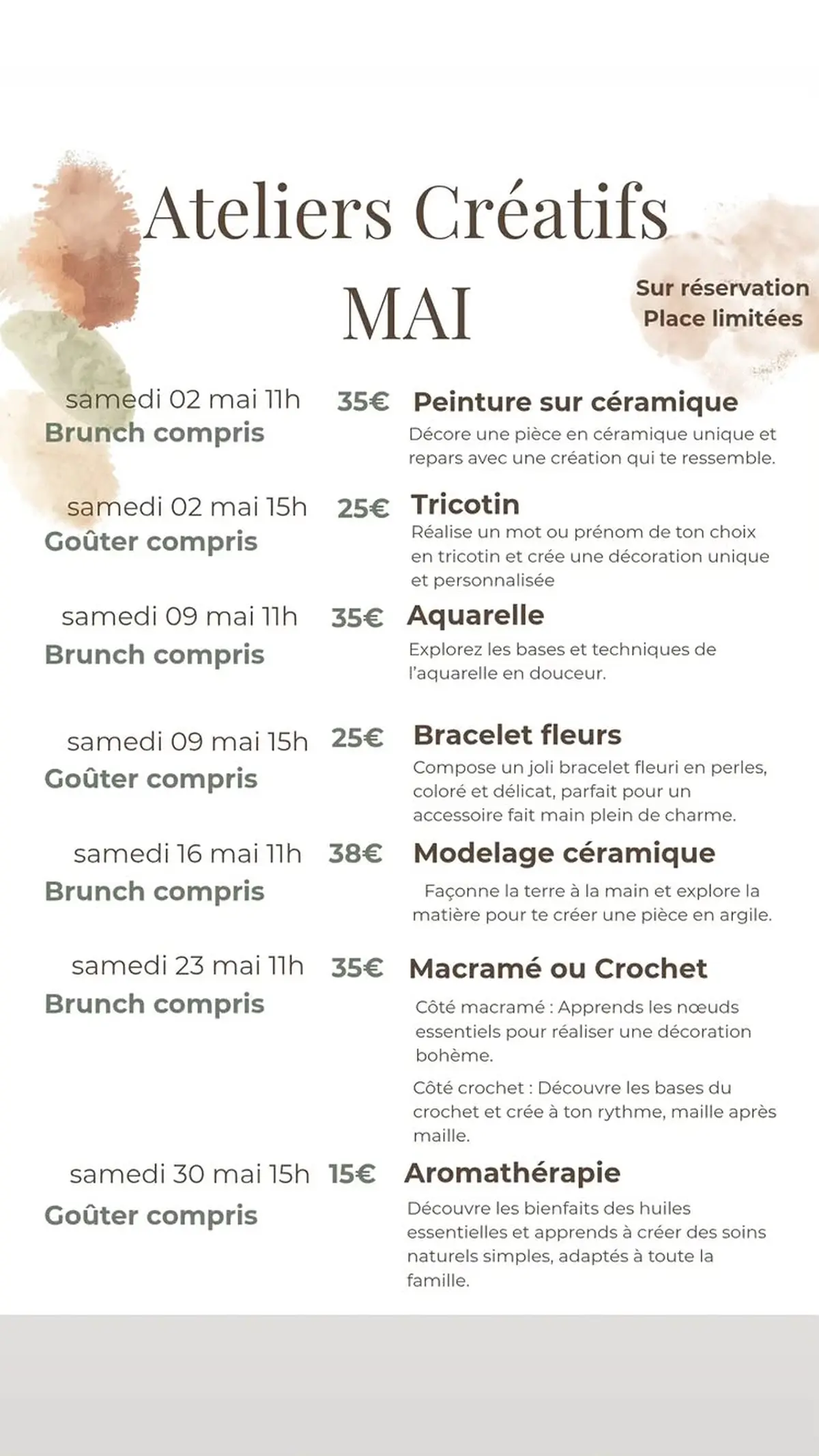 Initiation Aromathérapie et goûter - Maison Tarte