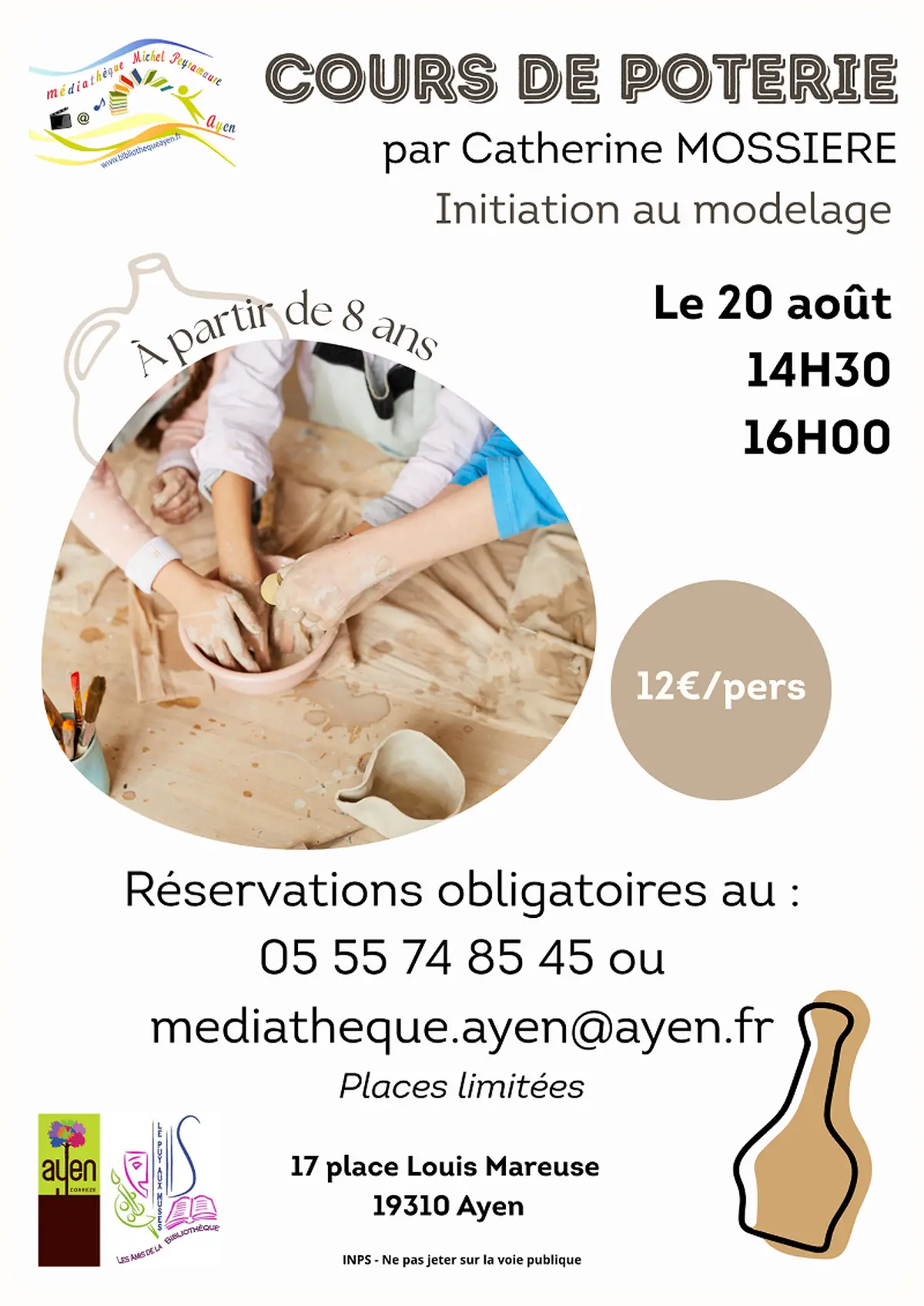 Initiation au modelage en poterie