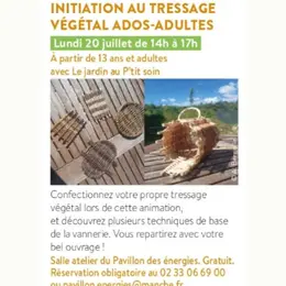 Initiation au tressage végétal ados-adultes