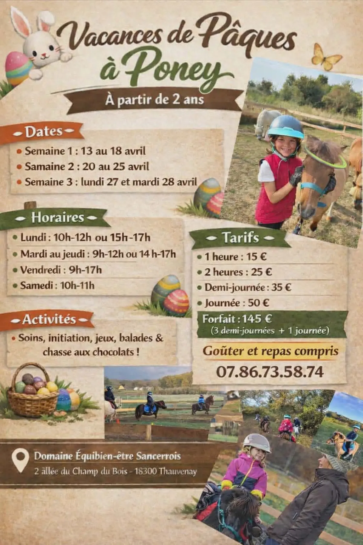Initiation Poney - Vacances de Pâcques