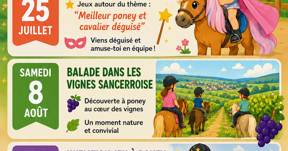 Initiation poney - Vacances Juillet et Aout