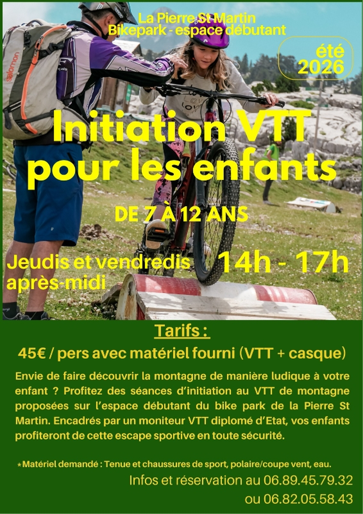 Inititation VTT enfants 7-12 ans
